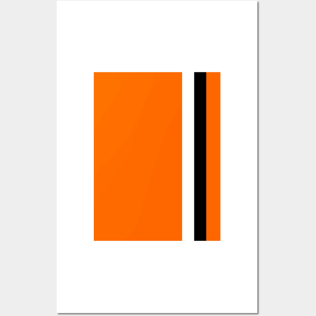 Luton Town Retro Home 1973 -74 Orange and White Black Bars Wall Art by Culture-Factory